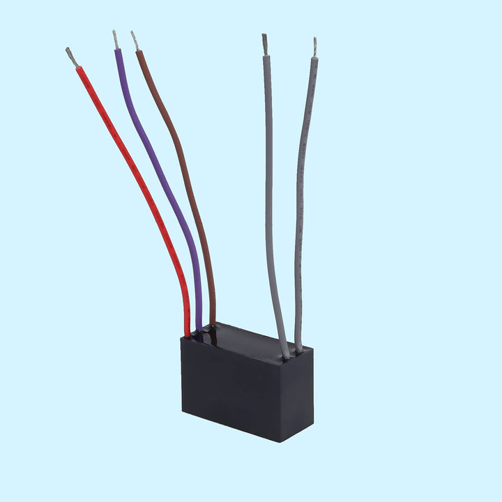 Ceiling Fan Capacitor 5 Wire for Compatible with BM CBB61 250VAC 4.5uf+5uf+6uf 50/60Hz (2 Pack)