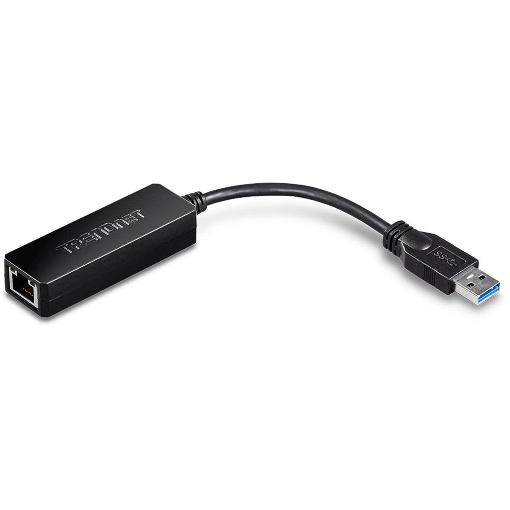 USB 3.0 to Gigabit Ethernet Adapter, Full Duplex 2Gbps Ethernet Speeds, Up to 1Gbps, USB to Gigabit Ethernet Adapter, USB-A, Windows Compatible, USB Powered, Black, TU3-ETG