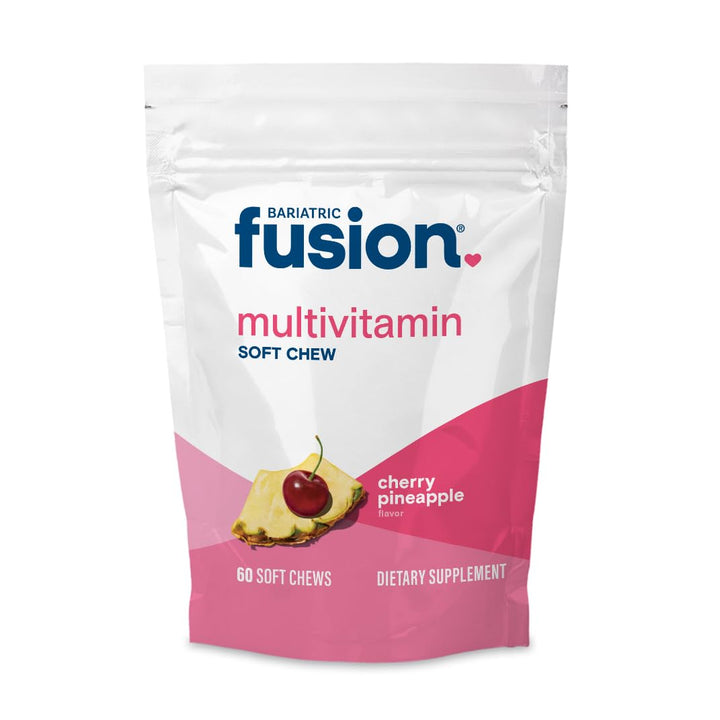 Bariatric Multivitamin Chewable Soft Chew | Cherry Pineapple Flavor | Chewy Bariatric Vitamins for Post Bariatric Surgery Patients | 60 Count | 1 Month Supply