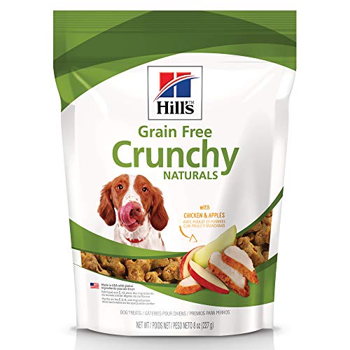 Hill's Grain Free Crunchy Naturals Treats, All Life Stages, Great Taste, Dog Treats, Chicken & Apples, 8 oz Bag