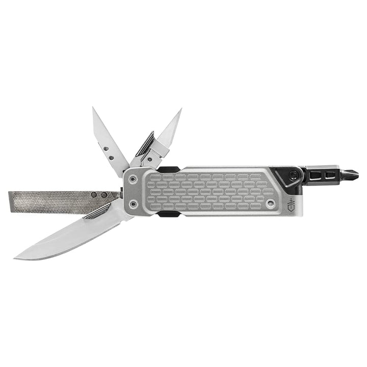 Gerber Gear Lockdown Driver 7-in-1 EDC Multitool - 2.5 Plain Edge Blade, Scissors, Bit Driver - Gifts for Men, Everyday Carry Gear and Survival Equipment - Silver