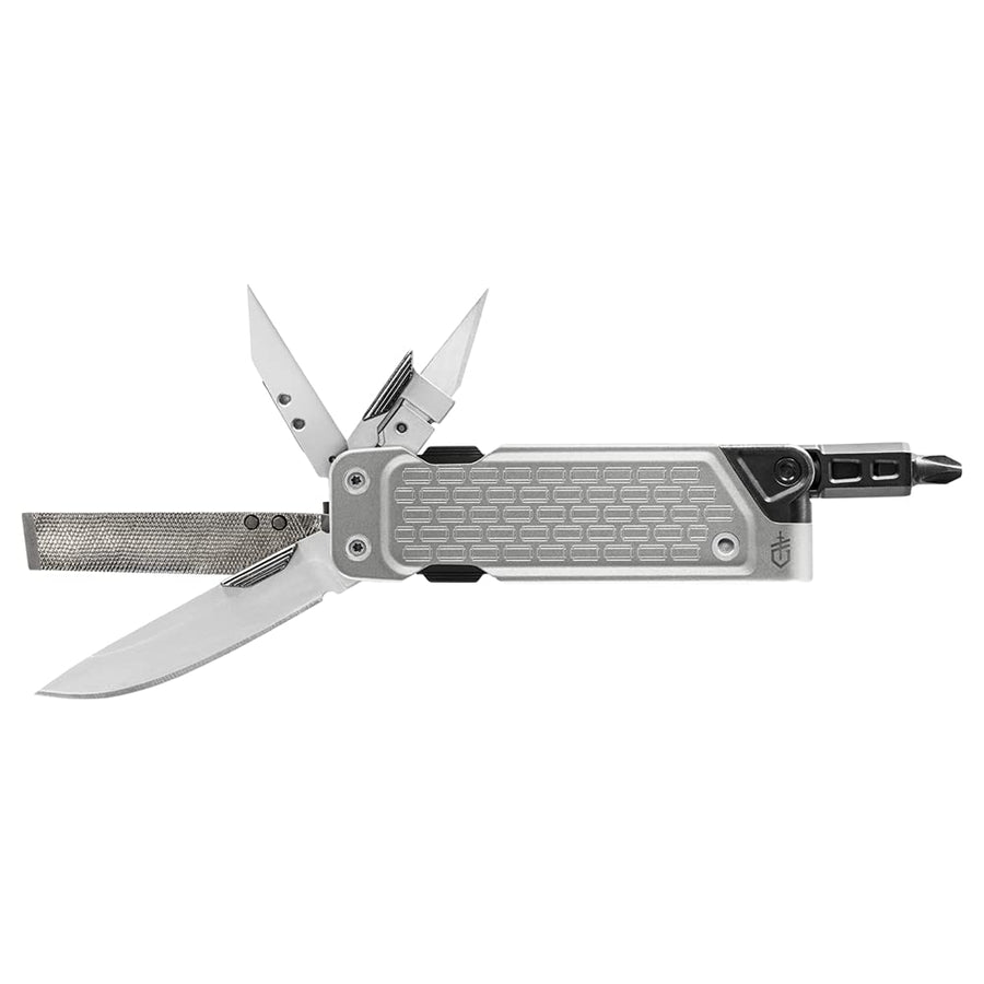 Gerber Gear Lockdown Driver 7-in-1 EDC Multitool - 2.5 Plain Edge Blade, Scissors, Bit Driver - Gifts for Men, Everyday Carry Gear and Survival Equipment - Silver
