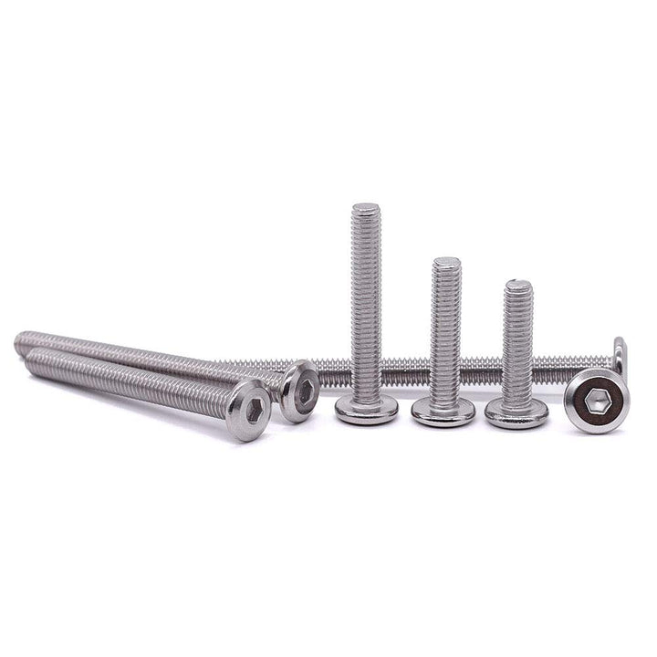 M6-1.0 x 10mm (30 PCS) Hex Socket Head Cap Screws Furniture Screws, 304 Stainless Steel 18-8, Round Head Connector Screws for Furniture,Binding Screws