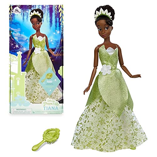 Store Official Princess Classic Doll (Tiana from The Princess and The Frog), 11 Inches, Includes Brush with Molded Details, Posable Toy in Classic Outfit Princess Toys for Girls