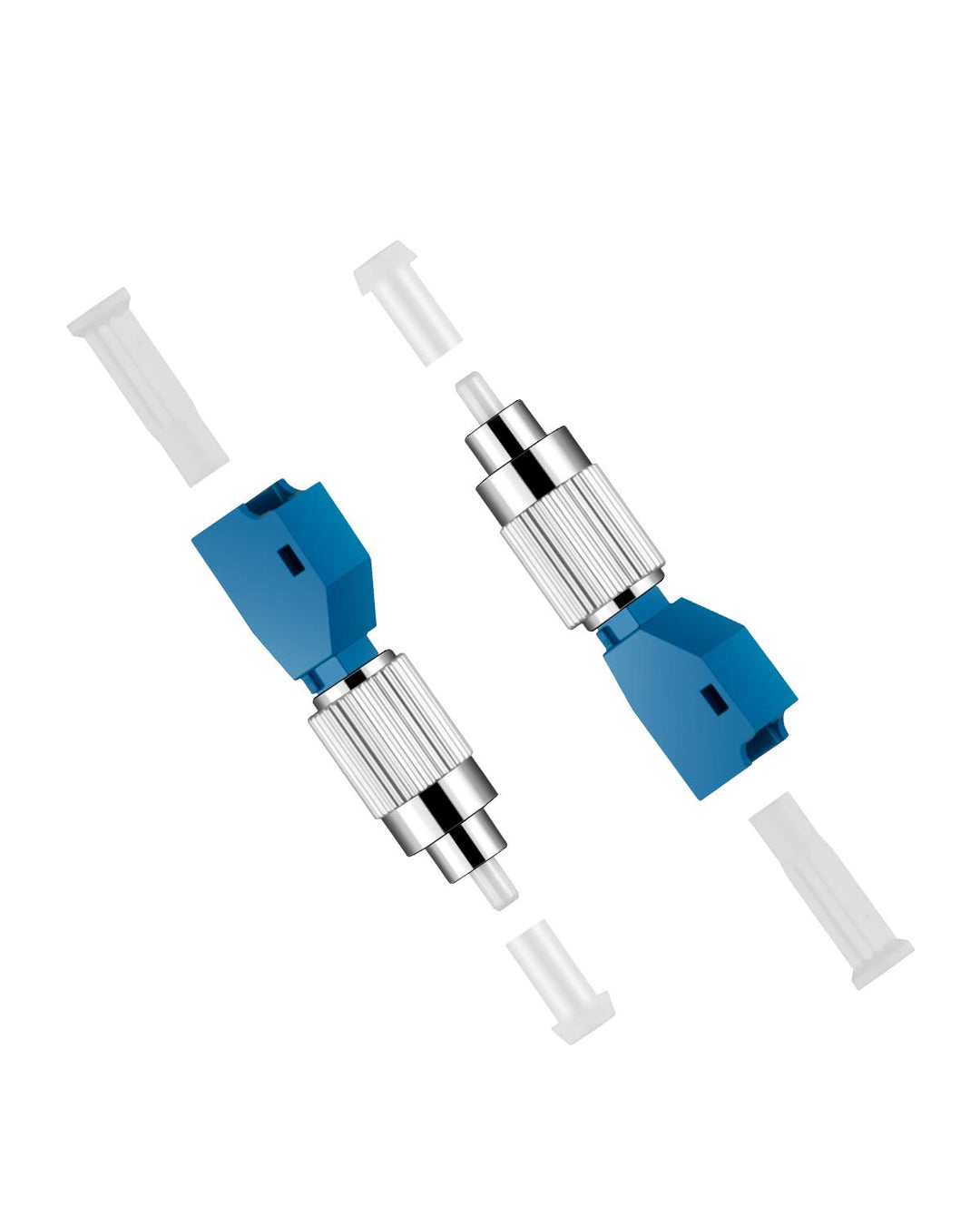 2Pcs Visual Fault Locator Adapter, Fiber Optic Connector, Single Mode 9/125um FC Male to LC Female Adapter