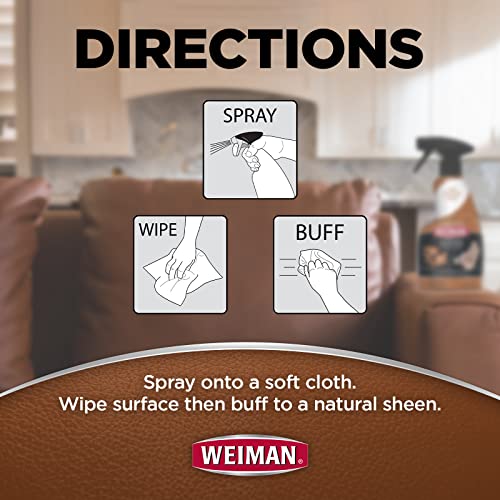 Leather Cleaner, Polish and Conditioner for Furniture, Car, Purses, Shoes, Boots and Couches- Micro Fiber Towel Included, 22oz