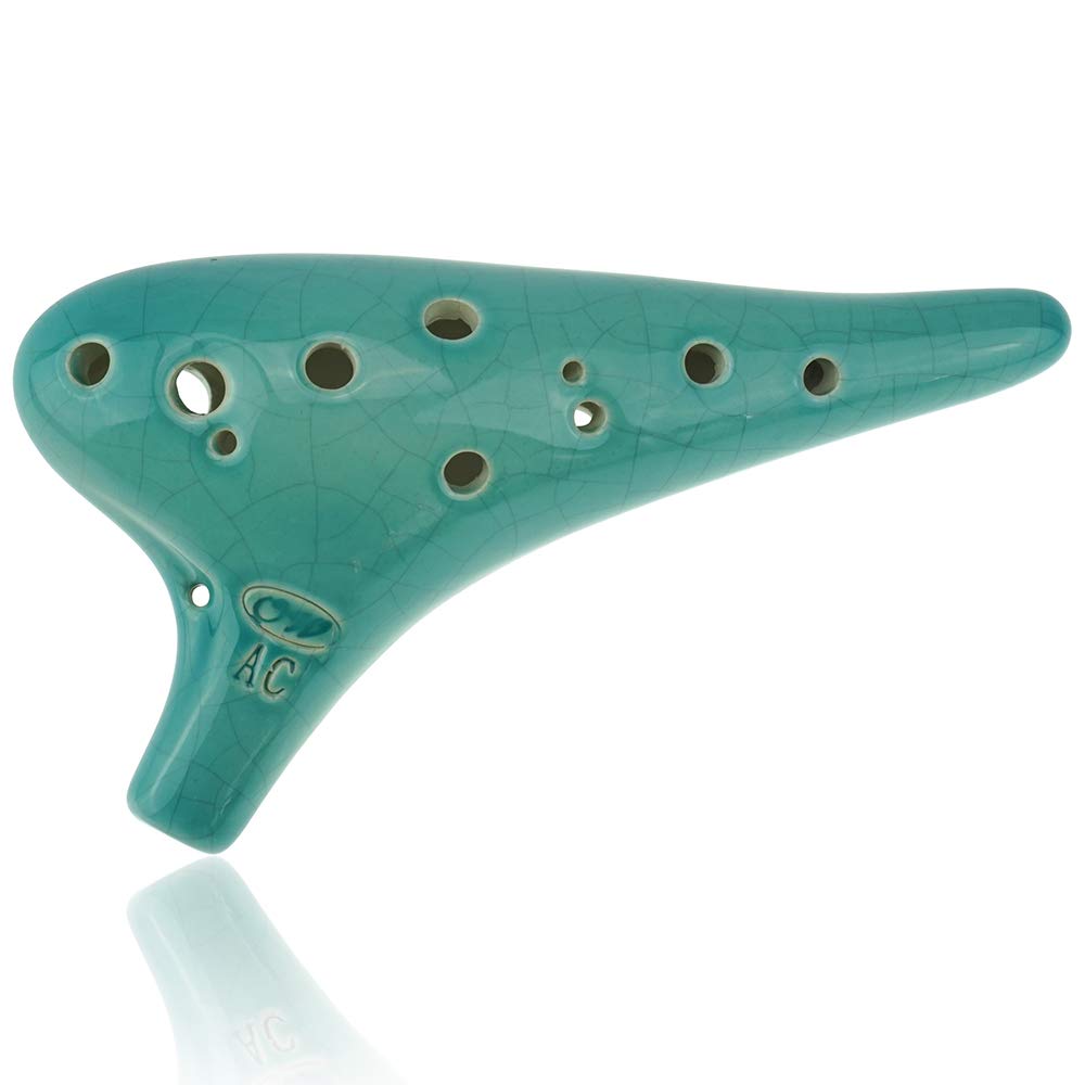 The Voice of the Earth 12 Hole Alto C Ocarina,Blue Ice Crack Burning Technology, Unique Design and Well Tuned,High Cost Performance,®