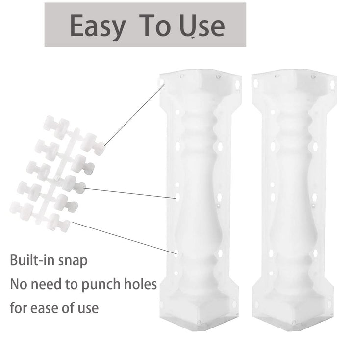Roman Column Mold,Kucy 27.6 inch Balcony Garden Pool Fence Cement Railing Plaster Concrete Mould