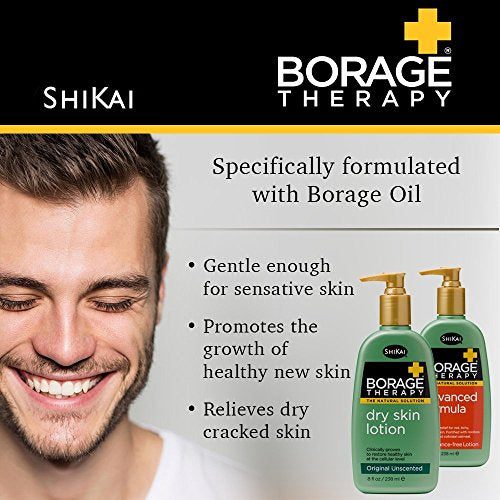 Borage Therapy Body Moisturizer Advanced Formula (8 oz) | Fragrance Free | Hydrating Lotion for Dry Hands & Body | With Oatmeal & Shea