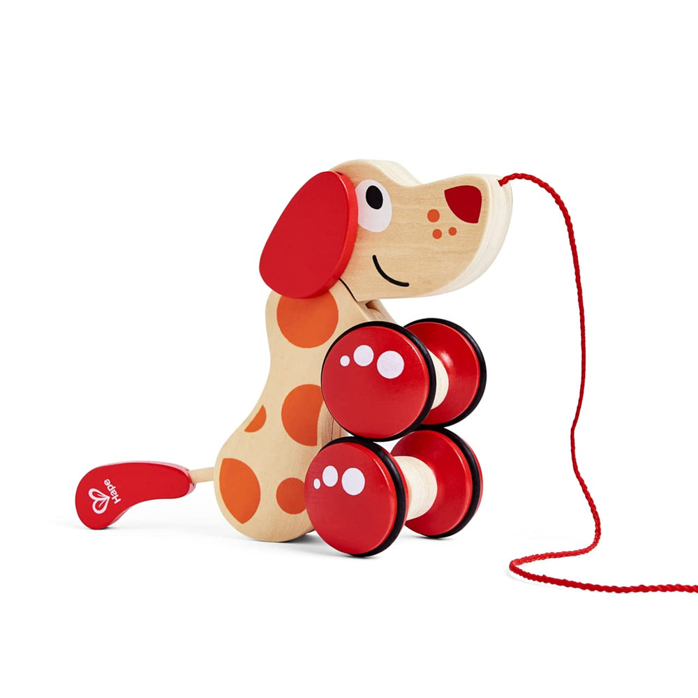 (1, 40 x 40 cm) - E0347 Pepe Pull Along - Walk Along Wooden Dog Toy - Virtual Pet