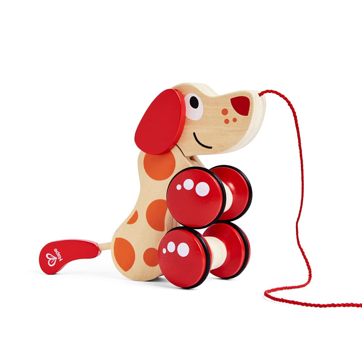 (1, 40 x 40 cm) - E0347 Pepe Pull Along - Walk Along Wooden Dog Toy - Virtual Pet
