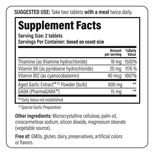Aged Garlic Extract Formula 101, Stress and Fatigue Relief, 300 Capsules (Packaging May Vary)