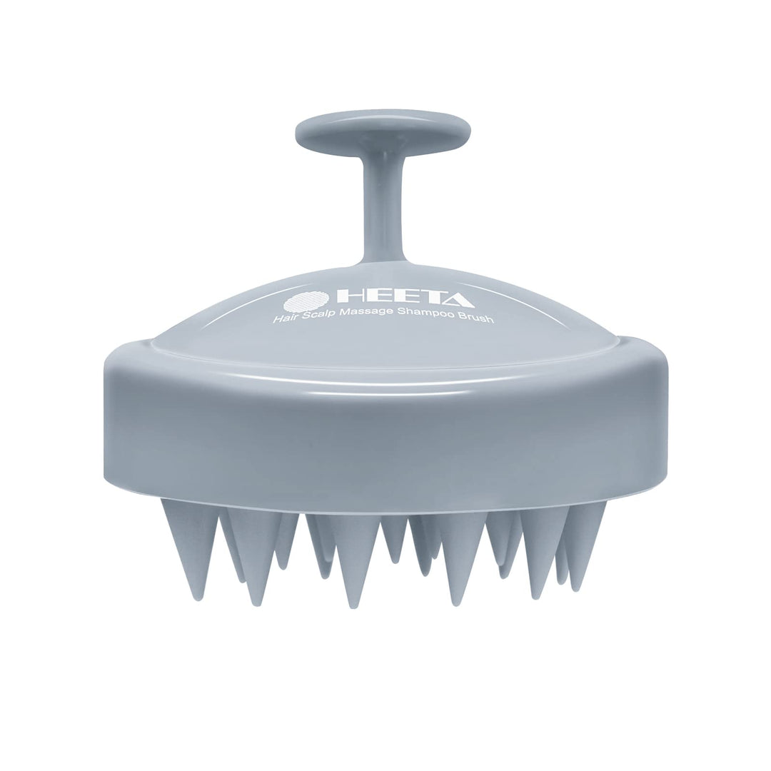 Hair Shampoo Brush, Scalp Care Hair Brush with Soft Silicone Scalp Massager (Sky Gray)