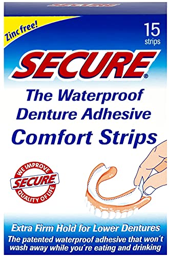 Denture Adhesive Comfort Strips 15 Ct