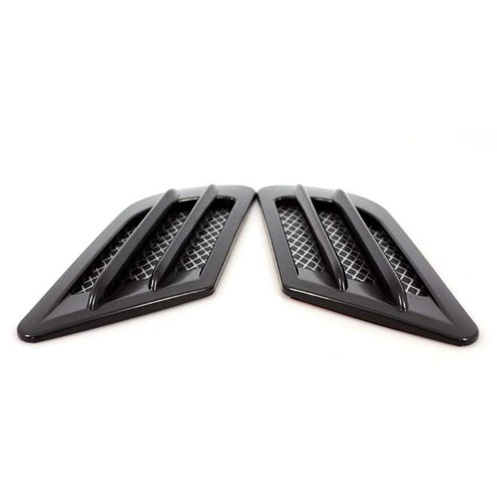 1 Pair Auto SUV Universal Car Side Mesh Vent Air Flow Fender Decoration Sticker Fit for All Car (Silver)