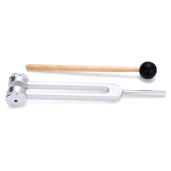 Tuning Fork 128 Hz, C-128 Frequency Aluminum Alloy Medical Non-Magnetic Tuning Fork for Healing with Taylor Percussion Hammer Mallet (128Hz)
