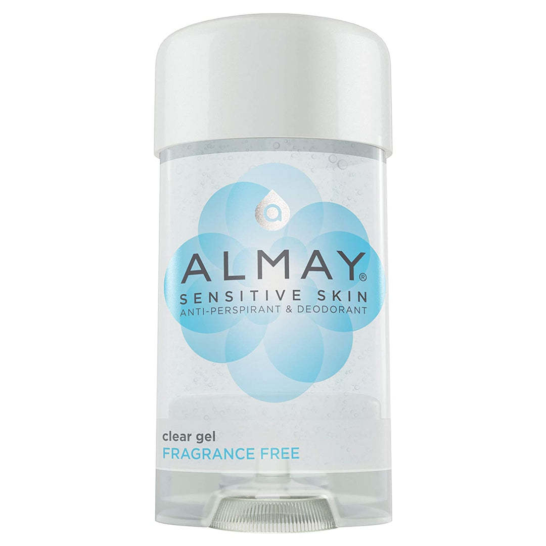 New Hypoallergenic Clear Gel Fragrance Free Deodorant For Unisex 2.25 Ounce Without Irritation