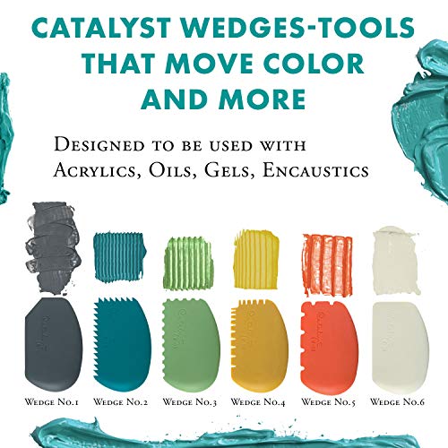 Catalyst Tools, Art Supplies for Texturizing and Moving Paint, Wedge- White
