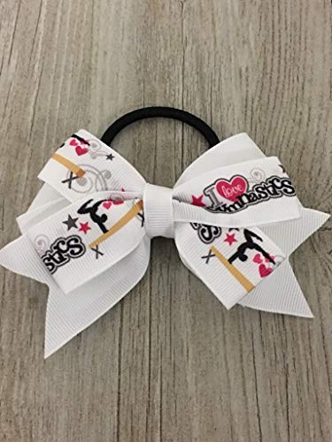 Gymnastics Hair Bow- Girls Gymnastics Hair Accessories- Gymnastics Elastics for Gymnast