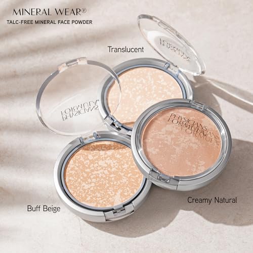 Mineral Wear Talc-Free Mineral Face Powder, Smooth Satin Buildable & Blendable Coverage, Bare-Feeling Gentle Formula, Cruelty & Vegan - Creamy Natural