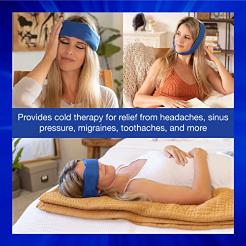 Thera-Med Cooling Headache Relief Band - Fabric Lined Ice Pack for Headache Relief and Migraine Relief - Works On Tension Headaches, Sinus Headaches, Minor Injuries