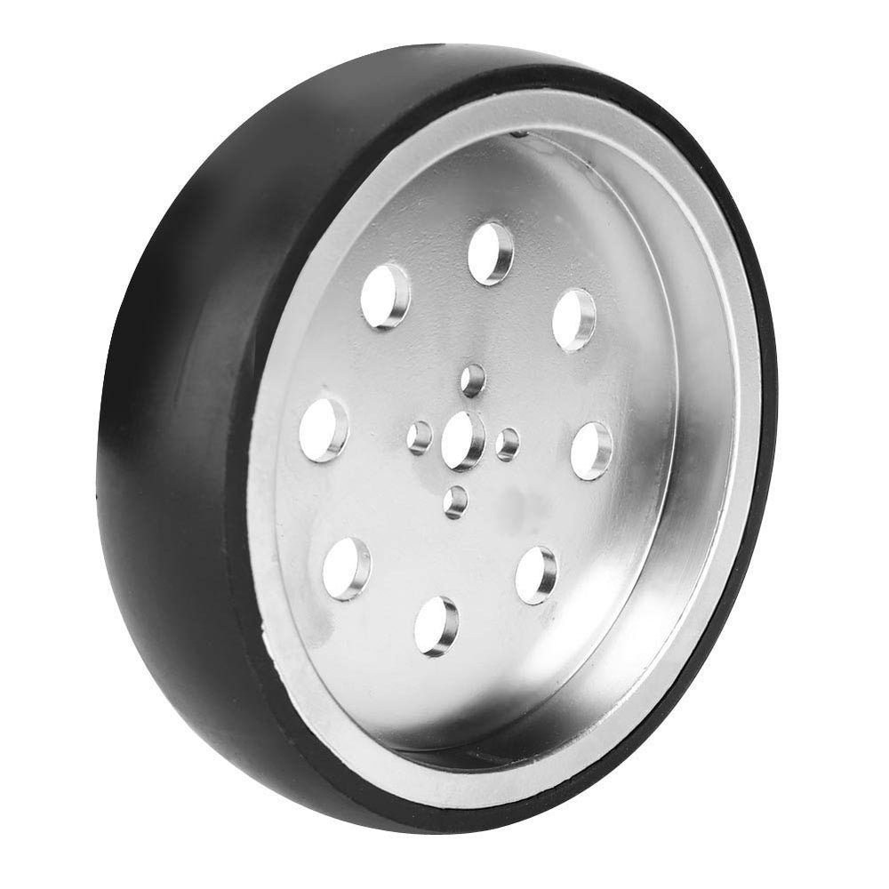 Robot Wheels 100mm Metal with Neoprene Tire 8mm Hole Inner Diameter Metal Robot Car Wheel Hub DIY Industrial Robot Parts Accessories