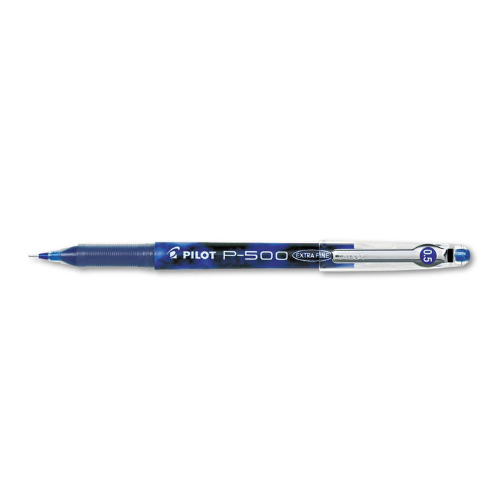 , Precise P-500 Gel Ink Rolling Ball Stick Pens, Marbled Barrel, Extra Fine Point 0.5 mm, Blue, Pack of 12