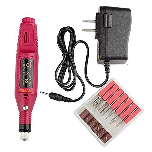 1Set Professional Electric Nail Kit Nail File Nail Tips Manicure Machine Electric Nail Art Pen Pedicure 6 Bits Nail Art Tools Kit Nail Drill Machine