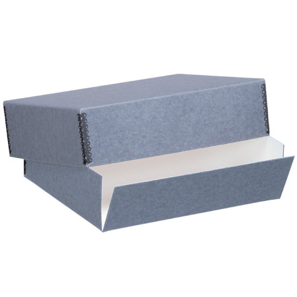 Lineco Museum Archival Drop-Front Storage Box, Acid-Free with Metal Edges, 23 X 31 X 3 inches, Gray (733-0022)