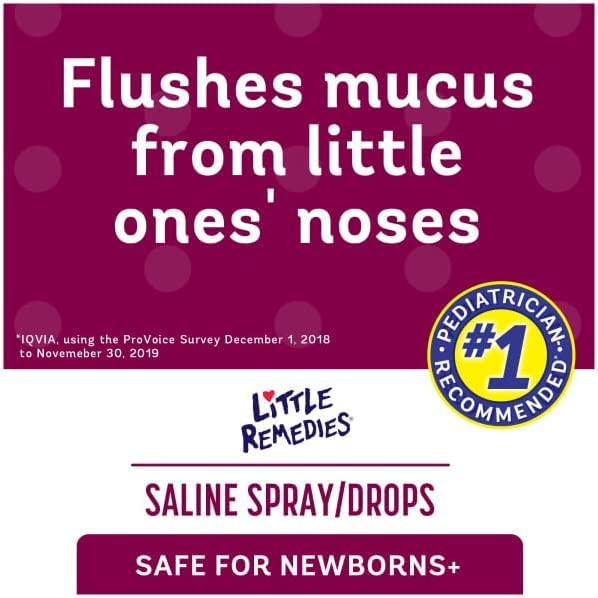 Little Noses Saline Spray Drops, 1 Fl Oz, Pack of 2