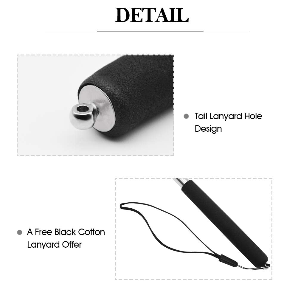 Teachers Pointer Stick, Telescopic Teaching Pointer, Retractable Classroom Whiteboard Pointer Extendable for Teachers, Guides, Coach