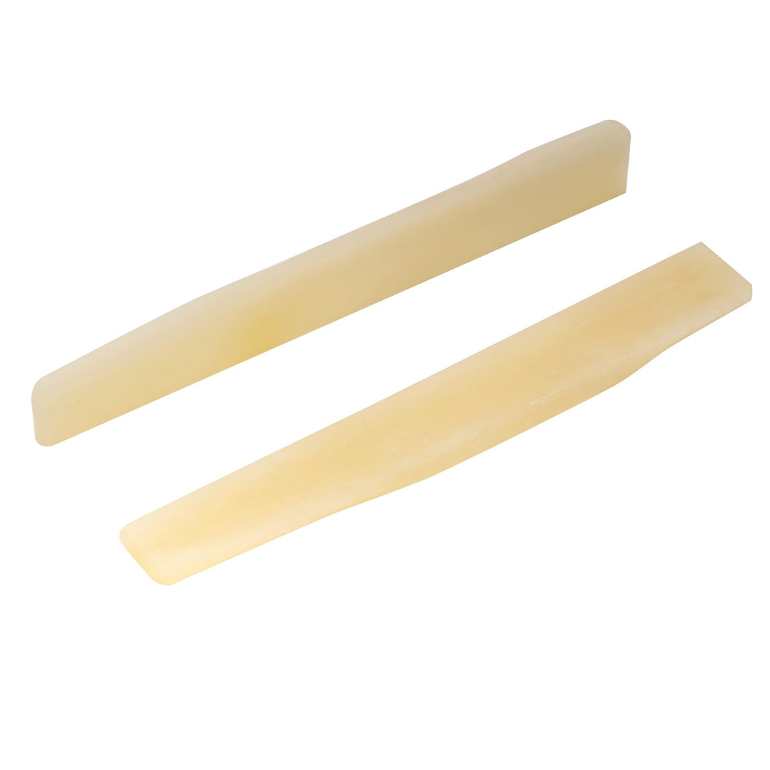 Pro 73.66mm Compensated Acoustic Guitar Unbleached Bone Saddle for 6-String Martin Style (Set of 2)