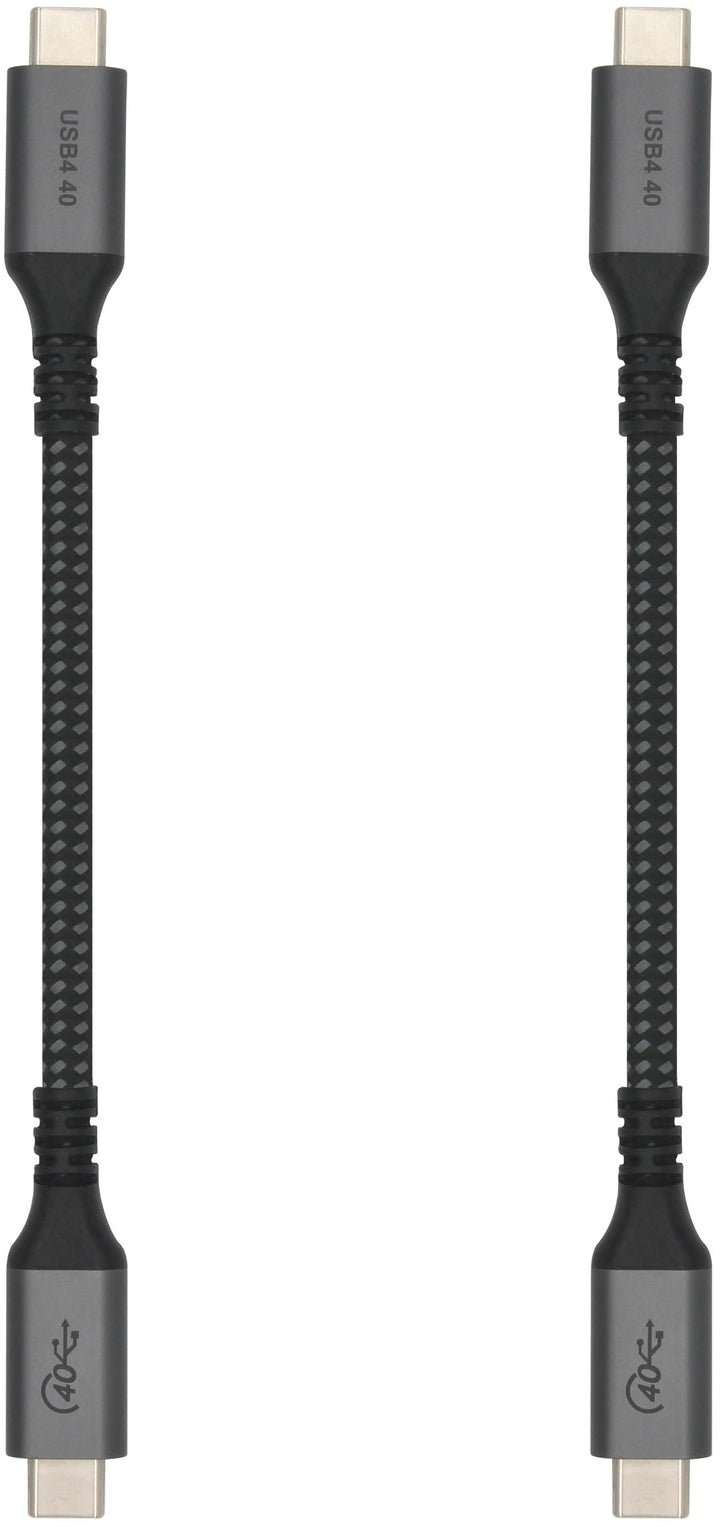 6-Inch Extra Short USB4 Cable - 40Gbps Supports 100W (20V, 5A) Charging - Compatible with Thunderbolt 3 and USB-C (2-Pack)