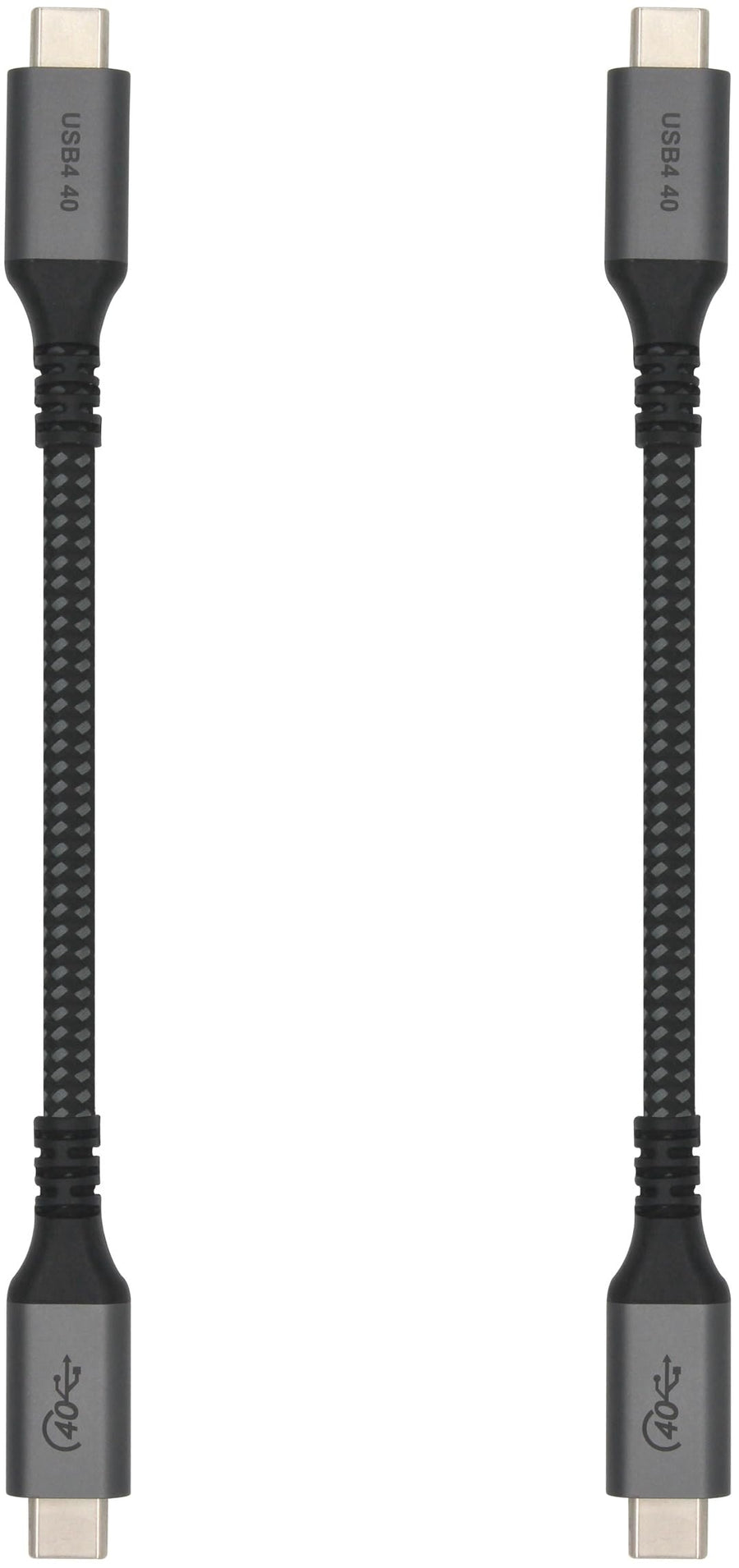 6-Inch Extra Short USB4 Cable - 40Gbps Supports 100W (20V, 5A) Charging - Compatible with Thunderbolt 3 and USB-C (2-Pack)