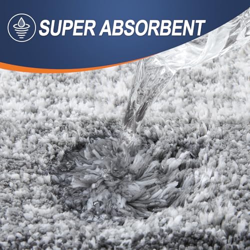 Bathroom Rugs Mat 30x20, Extra Soft Absorbent Microfiber Bath Rugs, Rubber Backing, Quick Dry, Machine Washable Bath Mats for Bathroom Floor, Tub, Shower and Home Decor Accessories, Grey