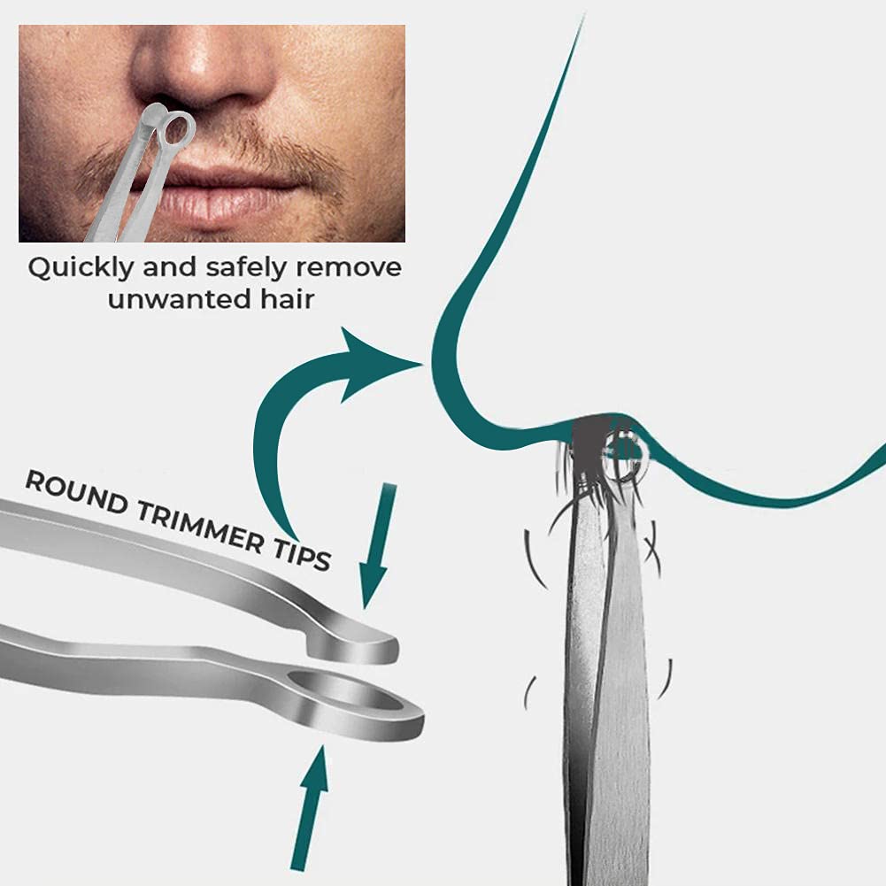 Universal Eyebrow and Nose Hair Cuticle Scissors and Travel Mirror . Ear and Nose Hair Grooming Scissor Clippers Trimmer, Nose Hair and Eyebrow Tainless Steel Trimmer and Mirror.