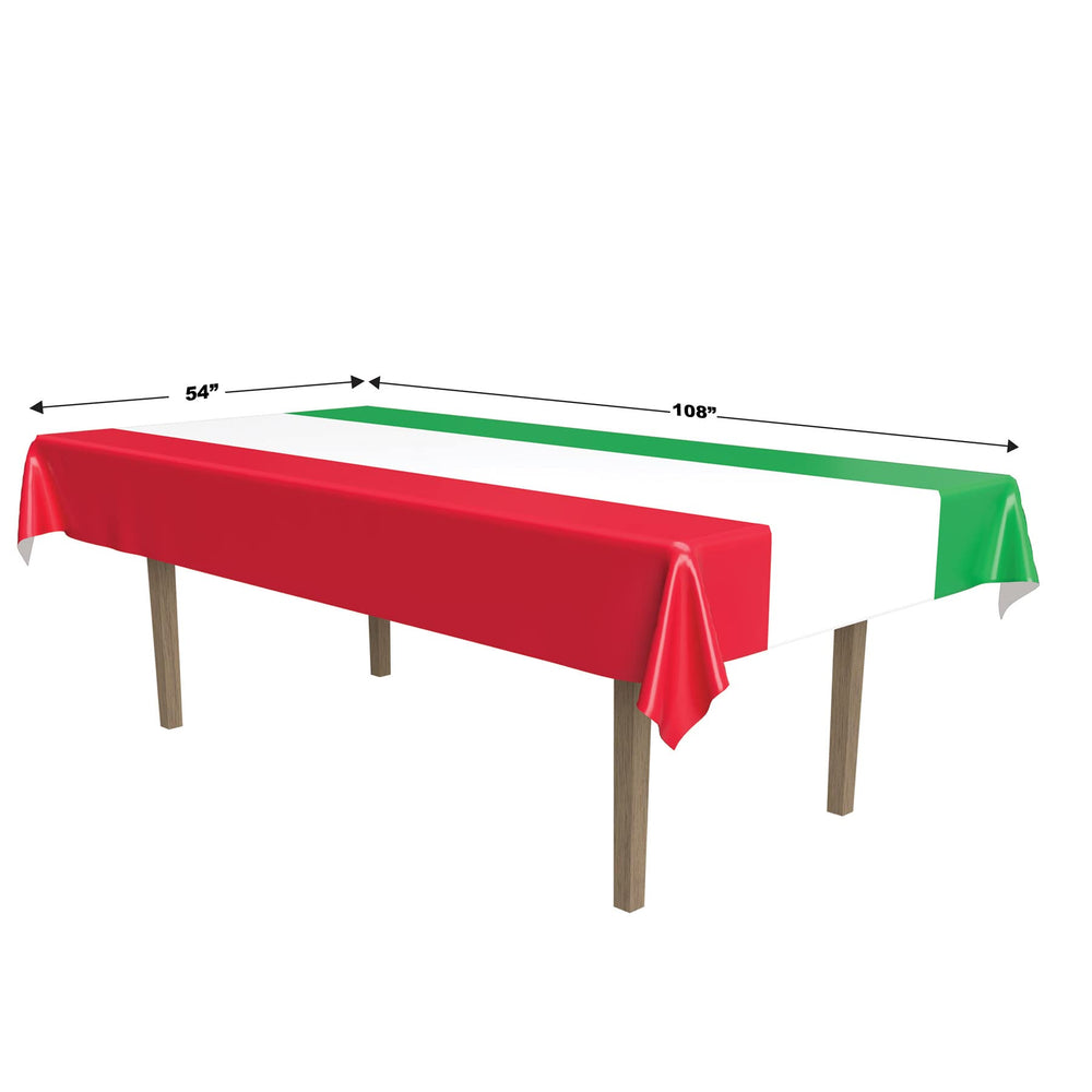International Tablecover (red, White, Green) Party Accessory (1 Count) (1/Pkg)