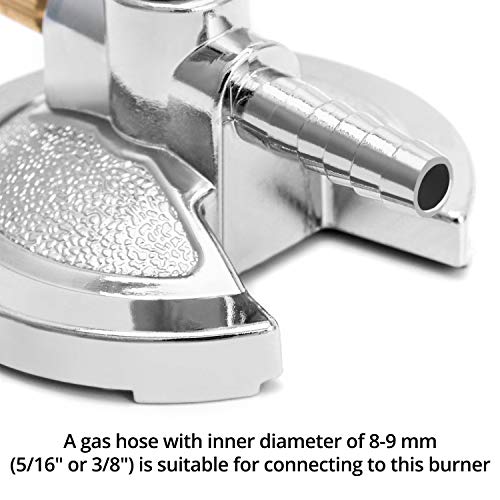 Lab Bunsen Burner with Flame Stabilizer and Gas Regulator, Threaded Needle Valve, for Lab Heating & Propane & Natural Gas, Heating Tool