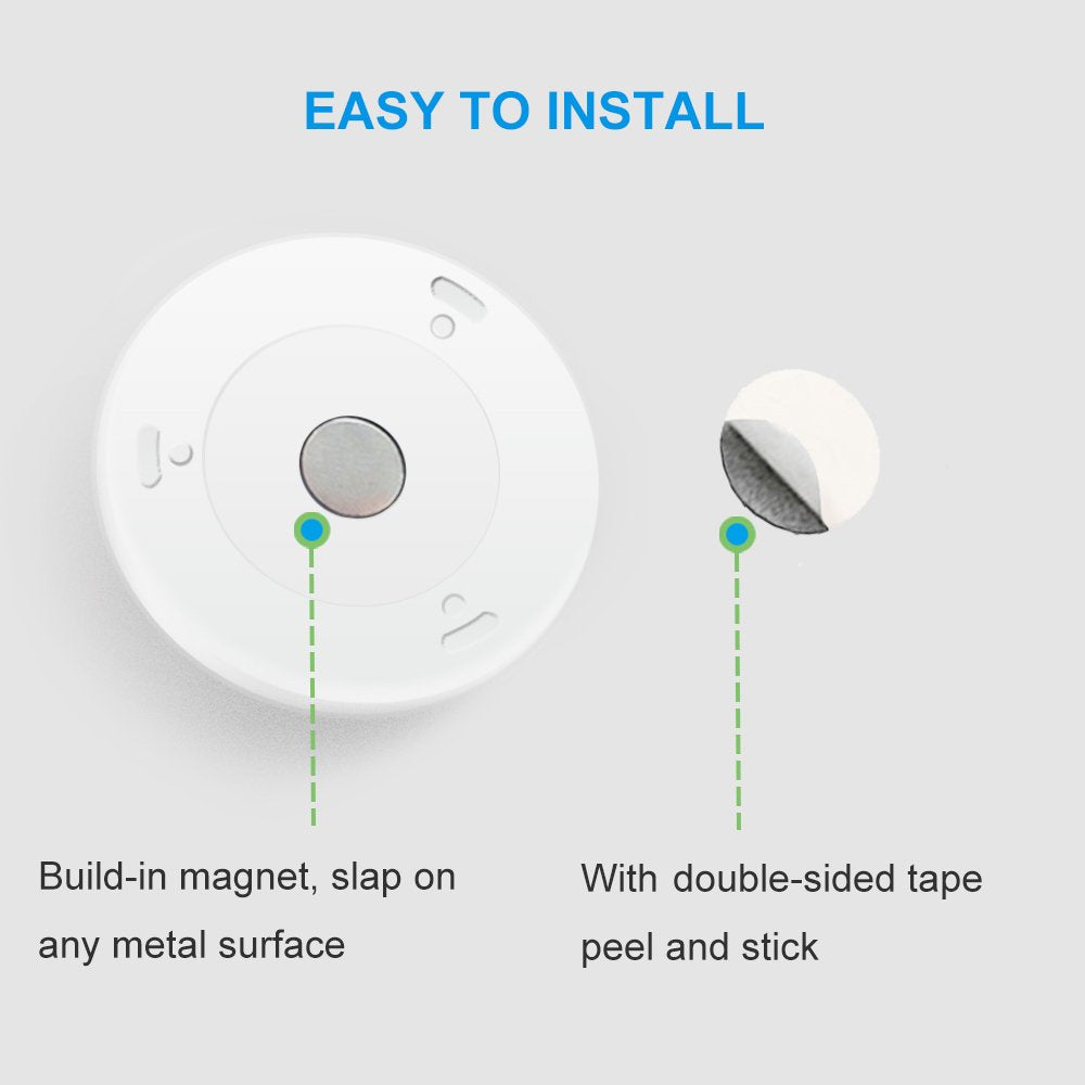 (Upgraded Version) Motion Sensor Lights, Battery-Powered LED Night Lights, Stick-Anywhere Closet Lights Stair Lights, Wall Lights for Hallway, Bathroom, Bedroom, Kitchen etc. (White - Pack of 3)