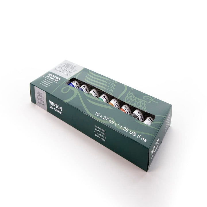 Winsor & Newton Winton Oil Color Paint, Starter Set, 10 x 37ml Tubes, 1.25 Fl Oz (Pack of 10)