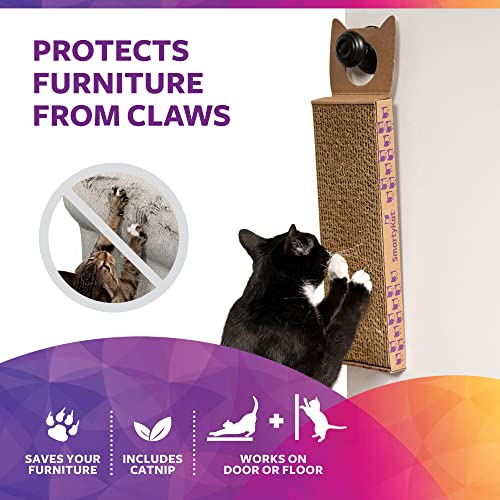 Scratch Up Corrugated Hanging Cat Scratcher, Catnip Infusion Technology - Brown, Single Wide
