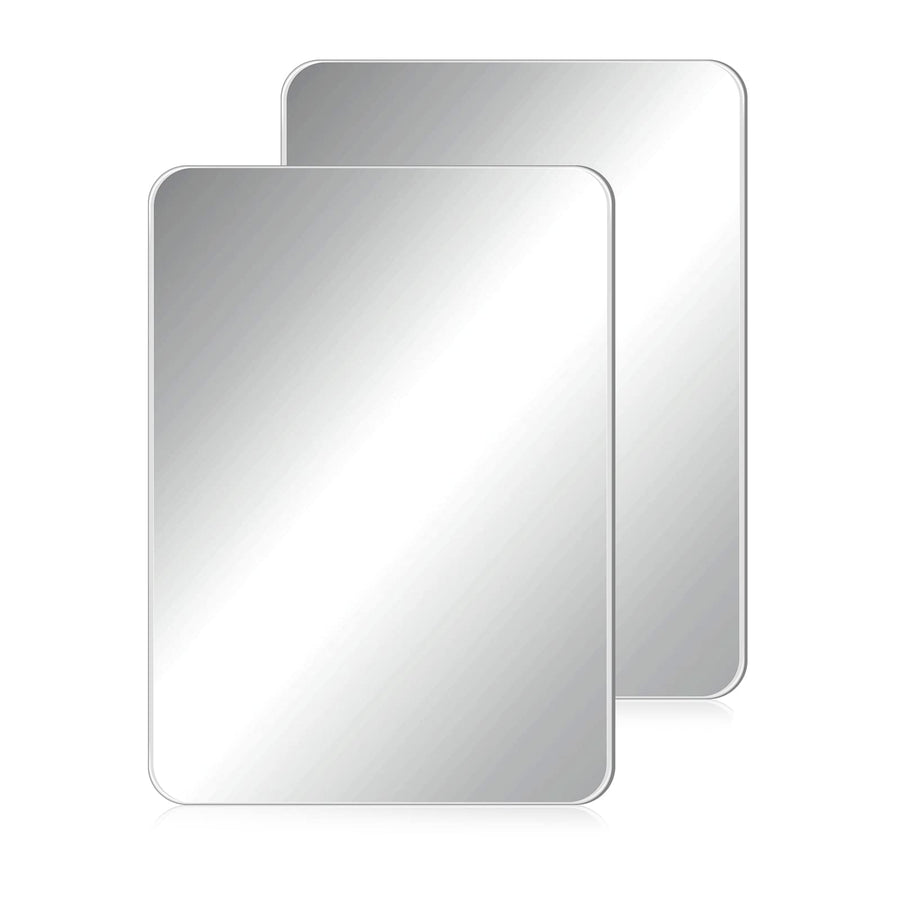 2 Pcs Magnetic Locker Mirror Small Real Glass Mirror for School Locker Rectangular Locker Accessories Magnetic Makeup Mirror for Bathroom Household Refrigerator Cabinet(4 x 5.8 Inches)