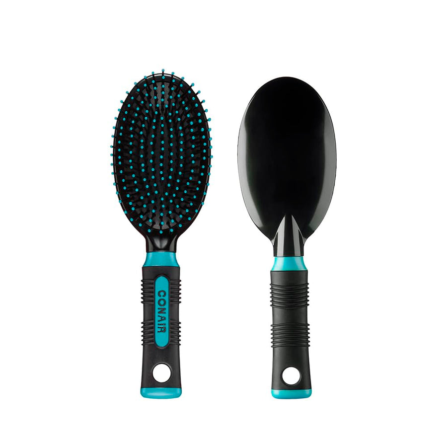 Salon Results Hairbrush - Hair Brush - Cushion Base Hairbrush for All Hair Types - Hairbrush for Men and Women
