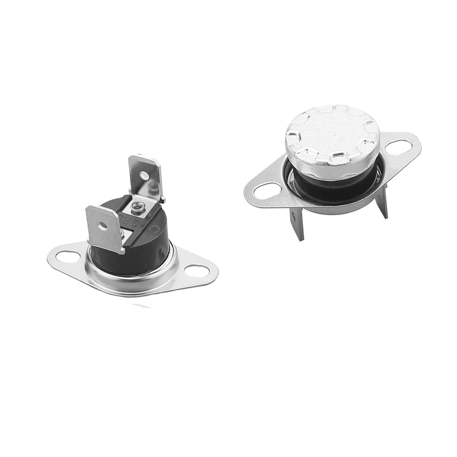 5Pcs KSD301 Thermostat 75°C/167°F Normally Open N.0 Adjust Snap Disc Temperature Switch for Microwave Oven Coffee Maker Smoker Bent Feet