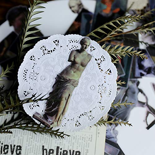 60PCS DIY Decoration Transparent Sulfuric Paper Museum Stickers for Scrapbook Decoration Junk Journaling