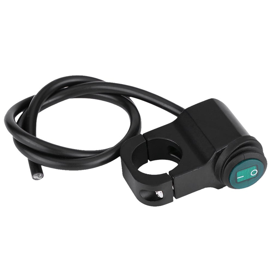 Motorcycle Handlebar Switch, 12V Aluminium Alloy Push Botton Waterproof Switches for Motorcycle Light Bike Light Spotlight- Fits 7/8 Handlebars (22mm)