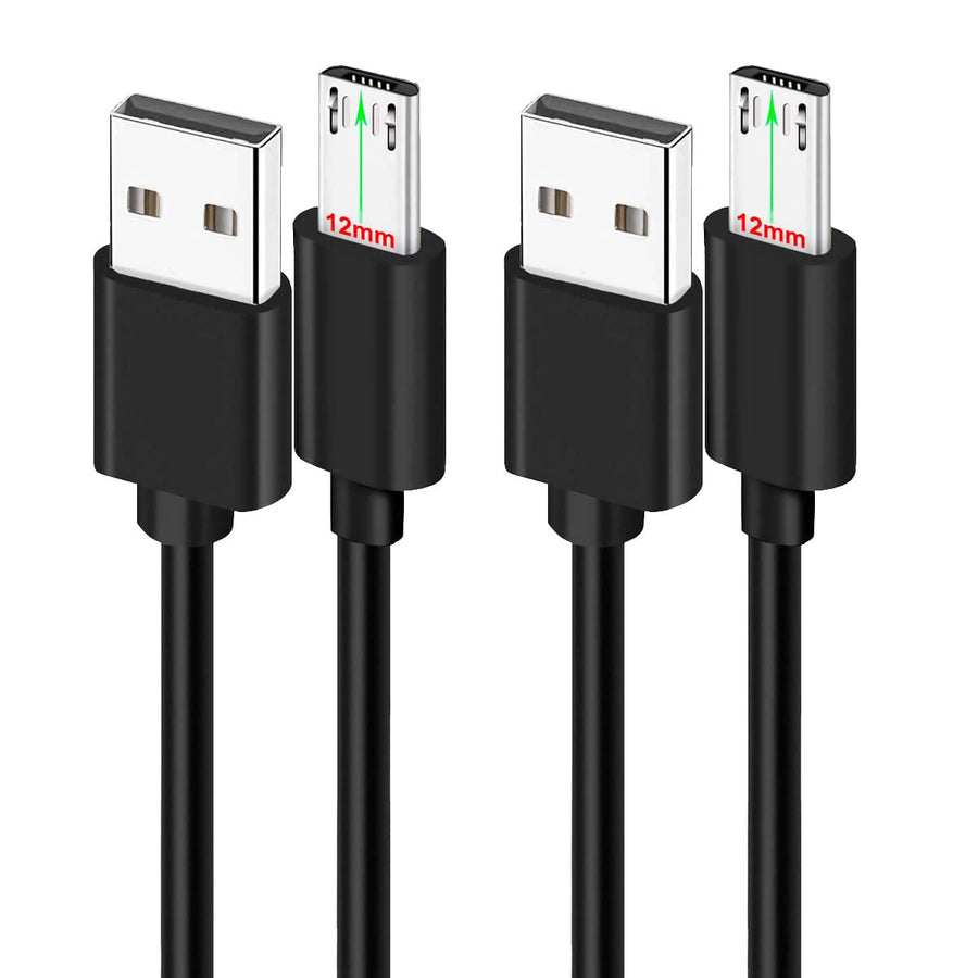 2Pcs 3FT 12mm Long Tip Micro USB Cable Compatible with Blackview BV4000 BV4900 BV5500 Pro/Plus BV5800 BV6000 BV6000s /Oukitel WP12 WP8 Pro, WP6/Doogee/Ulefone Armor X7 Pro X6 X5 Rugged Phones
