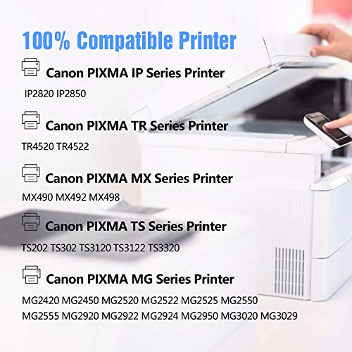 Compatible Ink Cartridge Replacement for Canon Ink Cartridges 245 and 246, for Canon PIXMA MG2522 MG2520 MX490 MX492 MG2920 MG2922 IP2820 TS3122 MG2420 MG2922 Printer, 1 Black+1 Tri-Color