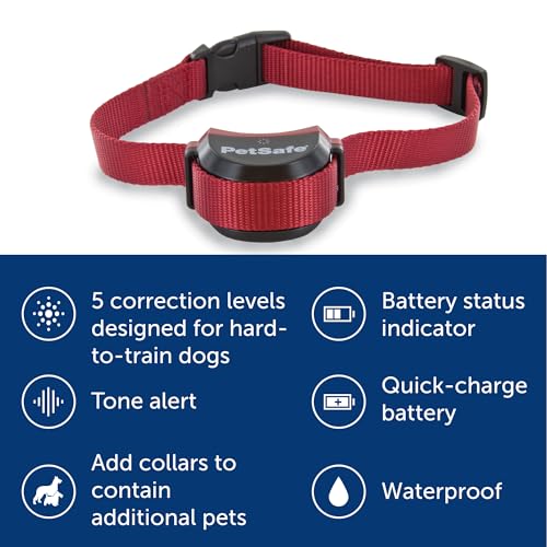 Stay & Play Wireless Dog Collar, Wireless Dog Fence System Rechargeable and Waterproof Receiver Collar, Quick Charge in 2-3 Hours, Fence for Dogs, Electric Containment for Pets