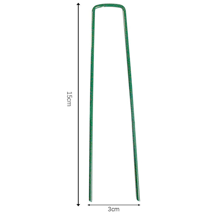 Garden Pegs Pins Ground Stakes Staples Spikes U Shaped Landscape Securing Nail Pin Lawn Fabric Netting Matting 6Inch 20PCS
